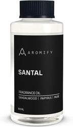 Santal Diffuser Oil, 3.3 Fl Oz, 100 mL, Diffuser Fragrance Oil for Home, Bathroom & Office, Aromatherapy Blend of Natural Essential Oil, Sandalwood & Musk Scent.