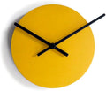 Small Round Wooden Wall Clock Minimalist Scandinavian Design Silent Non Ticking Quartz Movement Modern Yellow Poplar Wood for Kitchen Bedroom Office