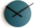 Small Round Wooden Wall Clock Minimalist Scandinavian Design Silent Non Ticking Quartz Movement Modern Yellow Poplar Wood for Kitchen Bedroom Office