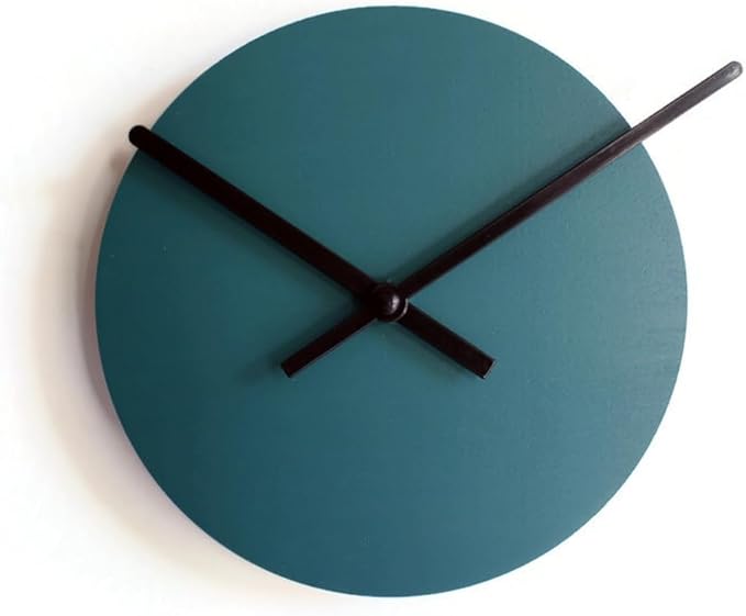Small Round Wooden Wall Clock Minimalist Scandinavian Design Silent Non Ticking Quartz Movement Modern Yellow Poplar Wood for Kitchen Bedroom Office