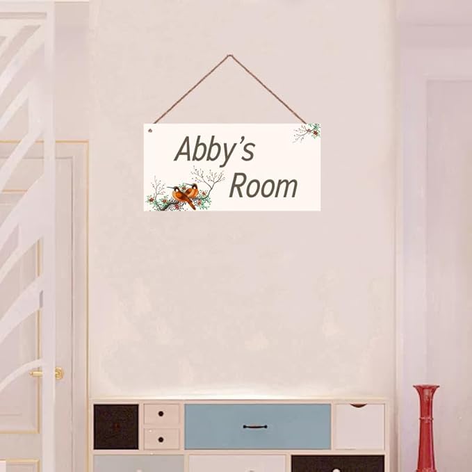 Personalized Sign Birds Flowers Wall Decor Beautiful Decoration for Home Kitchen Bar Garage Vintage Retro Poster Plaque Decor for Kids Room Nursery Wall Decorations Stuff