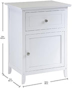 Winsome Eugene Accent Table/Nightstand, for Living Room, Den, Bedroom, White