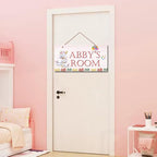 Personalized Signs Unicorn Sign, Lovely Quirky And Unique Unicorn Girls Room Sign Unicorn Rainbow Wall Decor for Kids Room Baby Nursery Boys Bedroom Little Man Cave