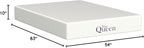 NapQueen 10 Inch Full Size Mattress, Bamboo Charcoal Memory Foam Mattress, Bed in a Box, White