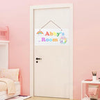 Personalized Sign, Magical Unicorn Sign, Rainbow Unicorn Kids Room Custom Name Door Wall Decor, Floral Nursery Art Girls Room Boys Bedroom Little Man Cave