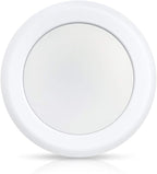 ECOELER 6 Inch Dimmable Aluminum Baffle White Trim LED Disk Light, 16.5W 5000K Daylight,1000Lm, LED Flush Mount Ceiling Fixture for Home Improved, ETL and FCC Approved