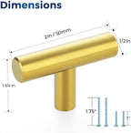 JOY DECOR 60 Pack Cabinet Knobs, Gold Cabinet Handles, 2in Kitchen Cabient Knobs, Single Hole Drawer Knobs for Dresser Drawers