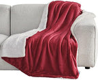 Bedsure GentleSoft Sherpa Fleece Throw Blanket for Couch - Thick and Warm Throw for Girls and Women, Soft Fuzzy Plush Christmas Blanket for Winter, Red, 50x60 Inches