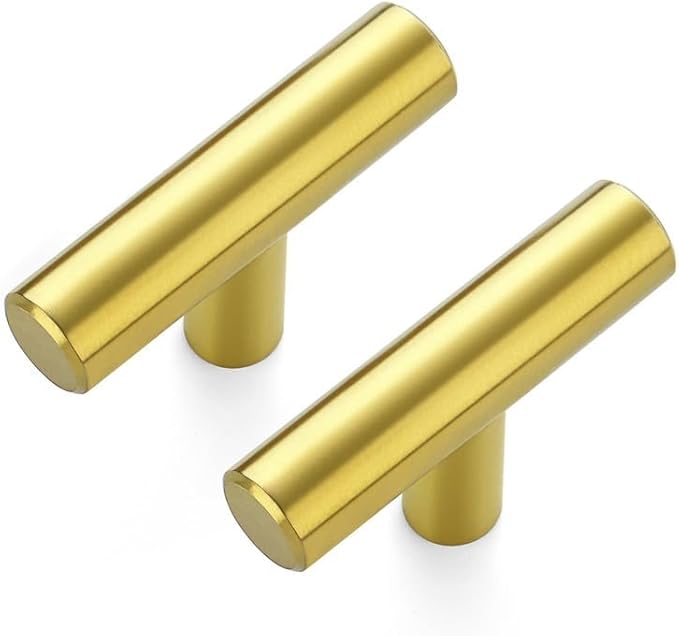 JOY DECOR 60 Pack Cabinet Knobs, Gold Cabinet Handles, 2in Kitchen Cabient Knobs, Single Hole Drawer Knobs for Dresser Drawers