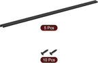 uxcell Cabinet Finger Edge Pull, 5pcs 800mm / 31.5" Aluminum Alloy Back Mount Hidden Cabinet Pulls Concealed Handle for Home Kitchen Drawer Cabinet, Black