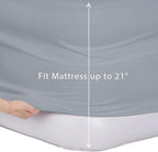 Bedecor Air Bed Sheets for Mattress Cover Removable Bed and Elastic Band Super Soft and Breathable & Deep up to 21" Light Gray Twin