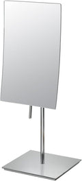 Mirror Image 82283 Minimalist Rectangular Vanity Mirror, 3X Magnification, Polished Nickel