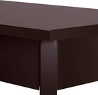 ChooChoo Narrow Console Table with Drawer, Chic Accent Sofa Entryway Table with Shelves for Entryway, Living Room, Hallway, Espresso