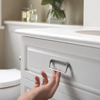 Goo-Ki Brushed Nickel Cabinet Pulls with 2.5'' Hole Center(64mm),Modern Zinc Alloy Drawer Pulls for Drawer,Wardrobe,Cupboard,6 Pack