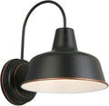 Mason Barn Light 1 Indoor/Outdoor Wall Mount Modern Industrial Farmhouse Design House Light for Patio, Garage, Bathroom, Office, Kitchen, 8 inch, Oil Rubbed Bronze, 519504