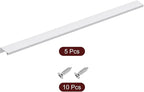 uxcell Cabinet Finger Edge Pull, 5pcs 500mm / 19.69" Aluminum Alloy Back Mount Hidden Cabinet Pulls Concealed Handle for Home Kitchen Drawer Cabinet, Silver