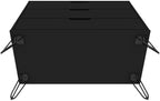 Manhattan Comfort Rockefeller 3 Drawer Dresser for Bedroom Storage, Nursery, Closet, Living Room, Entryway, TV Stand for Screens up to 32 Inches, Anti-Tip Kit Included, Set of 1, Black