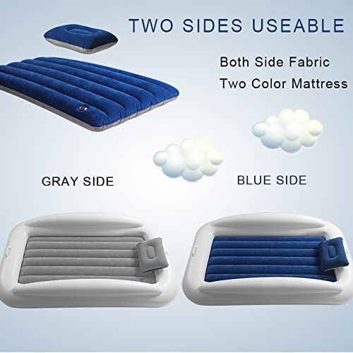 Toddler Travel Bed, Portable Inflatable Toddler Bed | Kids Air Mattress | Kids Travel Bed Blow Up Mattress with Sides, Idea for Road Trip Camping Sleepovers
