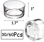 GOLDEAL 30 PCS Small Clear Glass Tealight Candle Holders,Tealight Holders Bulk Use for Weddings Parties Dinner,for 1.5" Tealight. as Well as Candle Mould…