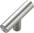 1 Pack Brushed Nickel Cabinet Knobs - Kitchen Cabinet Knobs Silver Cabinet Pulls for Kitchen Cabinet Drawer Stainless Steel Dresser Knobs for Cabinet Hardware 2in Length Single Hole T Bar