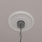 Ekena Millwork CM12BR Bradford Ceiling Medallion, 12 1/2"OD x 3 7/8"ID x 3/4"P (Fits Canopies up to 6 5/8"), Primed