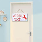 Personalized Red Unicorn Sign, Unicorn Rainbow Girls Room Wall Decor Unicorn Rainbow Motivational for Kids Room Boys Bedroom Nursery