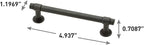 Franklin Brass Francisco (10-Pack) Cabinet Handles 4" Hole Center Pulls | Soft Iron Hardware for Kitchen Drawers, Dressers, Furniture P29617K-SI-B