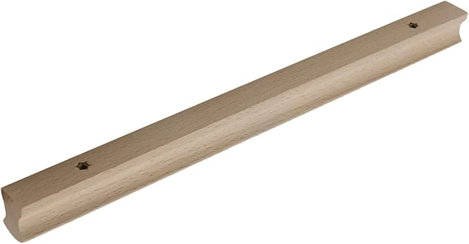 6Pcs Unfinished Beech Wood Solid Furniture Pulls Handles,Unfinished Unpainted Paintable Wooden Handles Cupboard Closet Drawer Handle Pull,Length 11.81",Hole Dis.8.82"