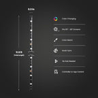 Feit Electric Smart TV Backlight with Color Sensor and 11.5ft LED Tape Light Supports 55"-85" TVs, RGB Backlight, No Hub Required - TAPETV85/RGB/AG