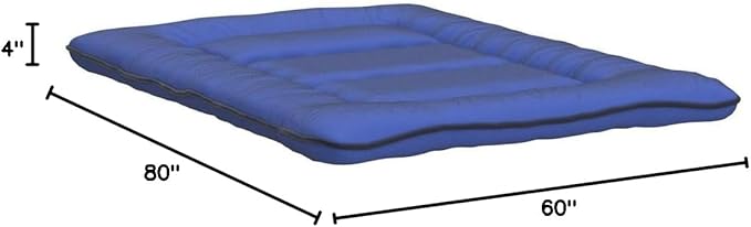 MAXYOYO Japanese Floor Mattress Futon Mattress, Thicken Sleeping Pad Foldable Roll Up Floor Futon for Adults Tatami Mat Dormitory Bed Lounger, Royal Blue, Queen Size