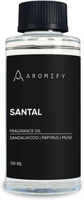 Santal Diffuser Oil, 6.7 FL Oz, 200 mL Diffuser Fragrance Oil for Home, Bathroom & Office, Aromatherapy Blend of Natural Essential Oil, Sandalwood & Musk Scent.