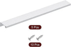 uxcell Cabinet Finger Edge Pull, 5pcs 300mm / 11.81" Aluminum Alloy Back Mount Hidden Cabinet Pulls Concealed Handle for Home Kitchen Drawer Cabinet, Silver