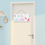 Personalized Signs Unicorn Rainbow Wall Hanging Plaque Sign Magic Unicorn Girl Room Décor For Baby Nursery Home Art Décor Kids Room Little Man Cave