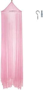 Eimilaly Bed Canopy Mosquito Net, Bed Canopy for Girls Room Decor - Insect Protection Hanging Canopy for Adults, Babies, Outdoor Camping, Pink/No Opening