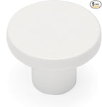 Ravinte 5 Pack Cabinet Knobs White Kitchen Cabinet Knobs Round Dresser Drawer Pulls Closet Door Pulls 1-1/5 Inch