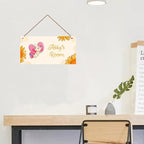 Personalized Sign, Cute Butterfly Sign For Little Man Cave, Sunflower Art Wall Art Decor Custom Name Door for Kids Room Floral Nursery Art Plate For Boys Room Girls Bedroom