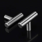 LONTAN Cabinet Knobs Brushed Nickel Cabinet Knobs T Bar Drawer Knobs Round Cabinet Hardware for Drawer, Single Hole, Pack of 20