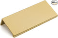 goldenwarm 100 Pack Gold Finger Edge Pulls Drawer Finger Pulls Champagne Gold Kitchen Hardware Handles Bedroom Dresser Drawers,3in Hole Center