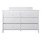 Storkcraft Alpine 6-Drawer Dresser (White) – GREENGUARD Gold Certified, White Dresser for Bedroom, Kids & Nursery Storage Drawers, Safety Interlocking Drawers, Pre-Installed Tracks, Kids Bedroom