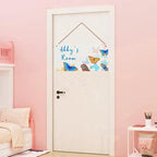 Personalized Butterfly Sign Fantasy Themed Sign For Kids Room Nursery Little Man Cave Door Art Decor,Custom Name Wall Decor Decorative Plate for Boys Bedroom Girls Room