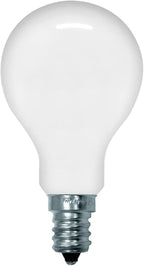GE A15 Ceiling Fan Decorative Light Bulb, Soft White Finish, 40-Watt, Candelabra Base, 2-Pack