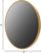 HARRITPURE Round Mirror 30 Gold Wall Mounted Circle Mirrors Vanity Mirror with Brushed Aluminum Alloy Frame Modern Decoration for Bathroom, Living Room, Vanity, Bedroom, Entryway