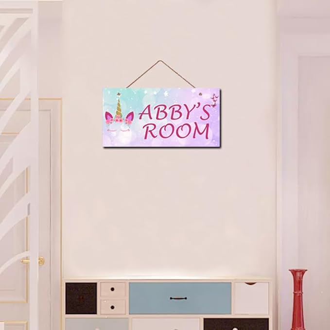 Personalized Sign Unicorn Sign, Custom Name for Girls Room for Kids Room, Funny Colorfull Wall Décor, Wall Décor for Home, Birthday Party, Bedroom, Bathroom, Playroom