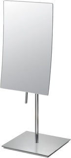 Mirror Image 82243 Minimalist Rectangular Vanity Mirror, 3X Magnification, Chrome
