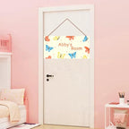Personalized Sign Vintage Wall Decor For Kids Room Butterfly Decoration Nursery Decor Party Decorations For Little Man Cave Wall Art Decor For Boys Room Girls Bedroom