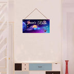 Personalized Signs Universe Spacecraft Sign Galaxy Sign For Kids Room Wall Art Décor Outer Space Theme Nursery Wall Decor For Boys Room Girls Bedroom