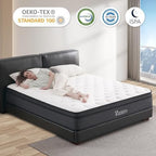 King Size Mattress, 12 Inch Hybrid Memory Foam Mattress with Pocket Springs for Motion Isolation Pressure Relief, CertiPUR-US