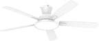 TALOYA Ceiling Fans with Lights and Remote, 52 inch Low Profile Ceiling Fan with Nightlight, Flush Mount, Reversible, 3CCT, Dimmable White Modern Ceiling Fan for Bedroom, Living Room, Outdoor Patio