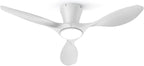 TALOYA Ceiling Fans with Lights,42 inch Modern Low Profile Ceiling Fan with Light and Remote Control, Flush Mount, 3CCT, White Ceiling Fan for Bedroom Living Room and Patio