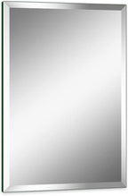 12"x16" Frameless Rectangle Wall Mirror with 1 inch Beveled Edge for Bathroom Vanity
